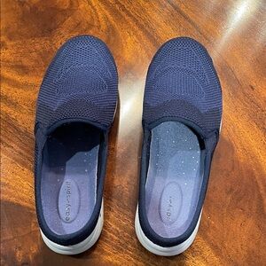 Easy Spirit Dark Blue Knit Slip-Ons